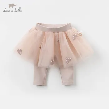 DBZ13756 dave bella jar baby dievčatá módne cartoon oka nohavice deti plnej dĺžke deti nohavice infant batoľa nohavice