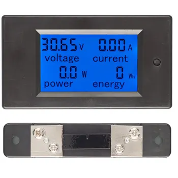 DC LCD Combo Meter KWH Watt Panel Merač, Digitálny Displej Napätia, Prúdu Elektrickej Energie, Spotreby Merač Batérie Tester