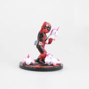Deadpool Jednorožec selfie Marvel 10cm X-MAN Roztomilý Vinyle Obrázok Model Bábiky Hračky