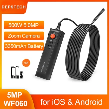 DEPSTECH 5.0 MP Bezdrôtový Endoskopu Zoomovateľnom Had Kontrola Priemyselné Kamery WiFi Borescope pre iOS a Android Telefón & Tablet