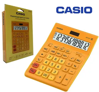 Desktop kalkulačka Casio g-12c ružová, zlatko office, roztomilý, 12 číslice, duálne napájanie, veľký displej