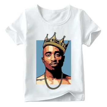 Deti 2pac Hip Hop Swag Print T shirt Letné Módy Tupac Baby Chlapci/Dievčatá Hore Tee košele Deti Ležérne Oblečenie,ooo287