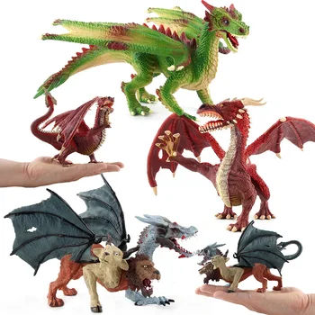 Deti anime toy model Západnej magic dragon Dragon model Dinosaura Model Hračky Dieťa Deti Zvierat Poznanie Vzdelávacie Hračka Dary