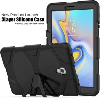 Deti bezpečný silikón 2 v 1 Hybrid kryt pre Samsung Galaxy Tab A A2 10.5 palcový 2018 T590 T595 T597 shockproof prípad Tabletu +pero