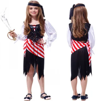 Deti, Chlapci Pirát Cosplay Kostýmy Nastaviť pre Halloween Party Dievčatá Kostýmy