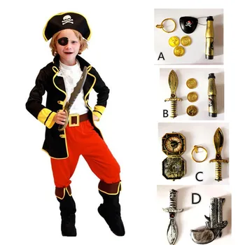 Deti, Chlapci Pirát Cosplay Kostýmy Nastaviť pre Halloween Party Dievčatá Kostýmy