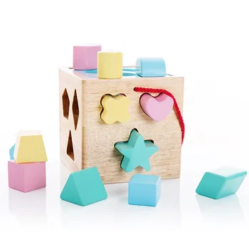 Deti Hračky Drevené Montessori Hračky Geometrický Tvar, Stavebné Bloky, Zodpovedajúce Poznanie Tréning Skoro Vzdelávacie Hračky Pre Deti,