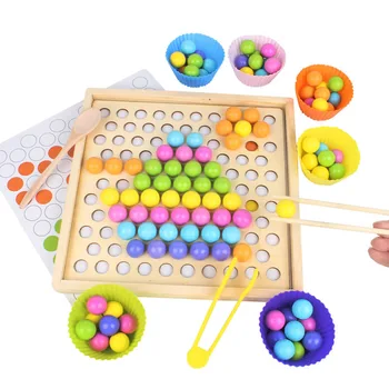 Deti Hračky Montessori Drevené Hračky Ruky Mozgu Školenie Klip Korálky Puzzle Dosky Matematické Hry Dieťaťa Skoro Vzdelávacie Hračky Pre Deti,