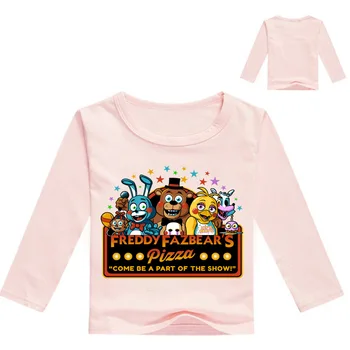 Deti Long Sleeve T-Shirts Deti Chlapci T-Shirt Dievča Topy Deti Oblečenie Cartoon Päť Nocí v Freddy Tlač Bavlna Kostýmy