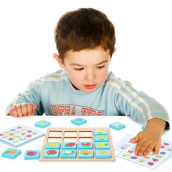 Deti Montessori Puzzle, Doskové Hry, Instant Foto Pamäť Šach Deti Mozog Moc Skoro Vzdelávania Drevené Vzdelávania Hračky, Darčeky
