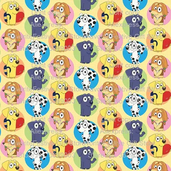 Deti Oblečenie Bingo Bluey Chlapci cartoon kawaii Textílie pre Patchwork HOBBY Remesiel Šijací Materiál, Tilda Bábika Handričkou