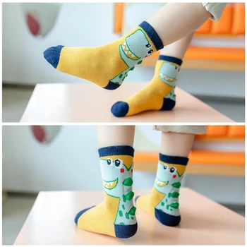 Deti Ponožky 5 Pair/veľa Lete Tenké Pohodlné, Priedušné Roztomilý Kreslený Ponožky Bavlna Fashion Dievčatá Ponožky Batoľa Chlapci Ponožky Nastaviť