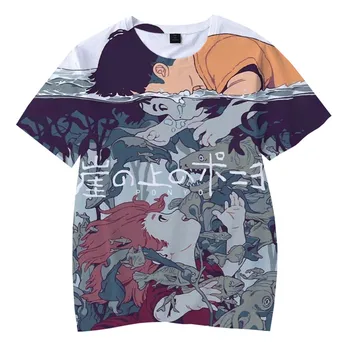 Deti T-shirt Ponyo na Útese Chlapec, Dievča, New Horúce Módne Populárne Karikatúra Roztomilý T shirt Pohodlné deti Tričká topy