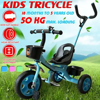 Deti Trike Detská Trojkolka Kočík Batoľa Bicykel S Push Rukoväť Deti, Chlapec A Dievča Hračka 18 Mesiacov Do 5 Rokov