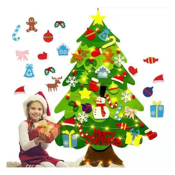 Deti urob si sám Cítil, Vianočný Stromček, Vianočné Dekorácie Pre Domov 2021 Nový Rok Darčeky, Vianočné Ozdoby Santa Claus Vianočný Strom