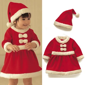Deti, Vianoce Vyhovovali Krásne Výkon Kostýmy Chlapci Dievčatá Santa Claus Cosplay Dievča Šaty S Klobúkom Kostýmy Oblek
