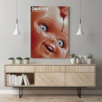Detská hra Chucky tvár Zarámované Drevený Rám plátno maľba dekorácií na stenu umenie fotografie štúdia domov miestnosti dekorácie vytlačí plagát