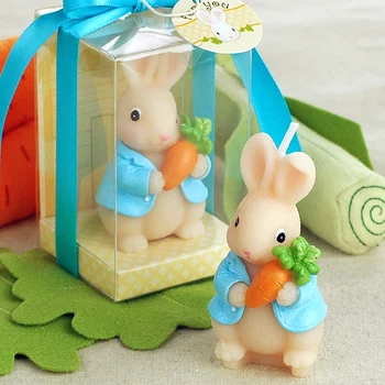 Detská narodeninová párty dodávky narodeninové sviečky cartoon tvorivé bezdymového sviečky králik mrkva zverokruhu cake decoration
