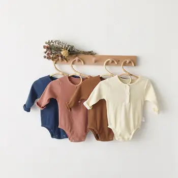 Detské oblečenie 2019 jeseň šaty nové detská bavlna dlhým rukávom plazenie dieťa jumpsuit romper