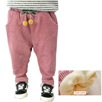 Detské zimné nohavice pre dievčatá a chlapcov deti nežnej hrubé legíny, nohavice batoľa dievčatá novorodenca Bežné nohavice 1 2 3 4 5 rok