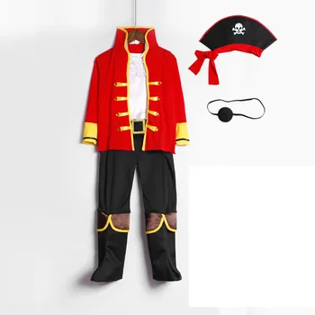 Detský Kostým Pirát Batoľa Kapitán Maškarný Chlapci Dievčatá Oblečenie