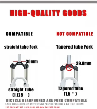 DH FR Fixed Gear Hory BMX BICYKEL Cestný Bicykel Bicykel Threadless Headset 44 x 28.6 mm (1-1/8