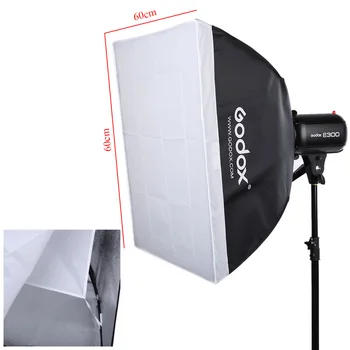 DHL zadarmo Godox E300 300W Photo Studio Flash Strobe Light Kit s Ľahké Stojan Softbox Stodola Dvere Spúšť