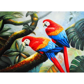 Diamond Maľovanie Plný Vrták Papagáj Vták Mozaiky DIY Diamond Maľovanie Cross Stitch Výšivky Domov Dekoratívne Plavidlá