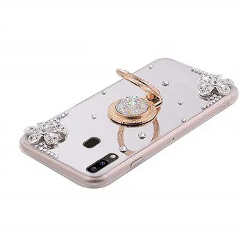 Diamond Zrkadlo obal pre Samsung Galaxy A20 A30 A30s A40 A50 A70 A11 A21s A41 A51 A71 Nový Príchod Luxusný Telefón Späť Krúžok Kryt