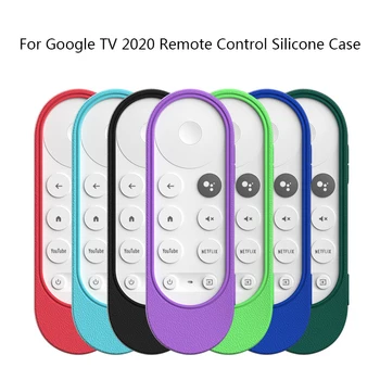 Diaľkové Ovládanie Silikónové puzdro Pre Chromecast s Google TV 2020 Hlas Diaľkové Anti-Prehral s Slučky čierna červená modrá fialová prípade