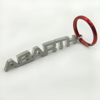 DICARLUN Nehrdzavejúcej Ocele Auto Keychain Abarth kľúčenky Pre Fiat Auto Logo Červená Zelená Kľúčov Kľúč Accesorias Ovládač Darčeky pre Mužov