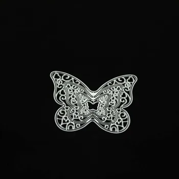 Die Rez Rezanie Kovov die motýľ 7pc vrstvený čipky motýľ Zápisník Papier Plavidlá, Ručné Karty Punč Umenie Fréza vysekávané