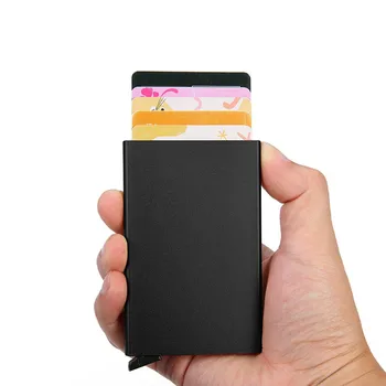 DIENQI RFID Anti-krádež Bankovej platobnej Karty Držiteľ Prípade Smart Minimalistický Peňaženky Mužov Tenké ID Karty Kovové Banky Kreditné Karty