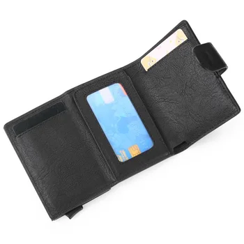 DIENQI Rfid Blokovanie Kreditnej Karty Držiteľ Mužov Peňaženky Slim Tenké Business Usne, Kovové Karty Vrecku Prípade Magic Smart Peňaženky