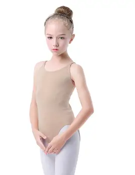 Dievčatá Bez Rukávov Trikot Gymnastika Nahé Chudnutie Korčuľovanie Kombinézu Deti Tanečné Kostýmy