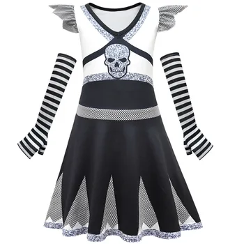 Dievčatá Zombie Addison Cosplay Halloween Kostýmy Módne Detský Maškarný Princess Šaty Cheerleading Oblečenie Strany Oblečenie Sady