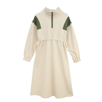 Dievčatá Šaty na Jeseň Nové 2020 Deti Oblečenie Bavlna Patchwork Bežné Deti Mikina Šaty Bbay Vianočné Šaty midi, #8992
