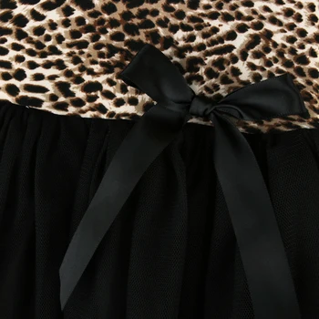Dievčatá Šaty Princezná Kostým 2018 Nové Značky Šifón Deti Oblečenie Dievčatá Šaty Leopard Tlač Detí Šaty