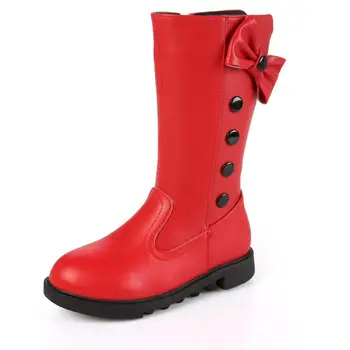 Dievčenské topánky zimné detské detské topánky snehu kožušiny topánky luk plyšové warmthfashionable topánky (malé/veľké dievčatá)