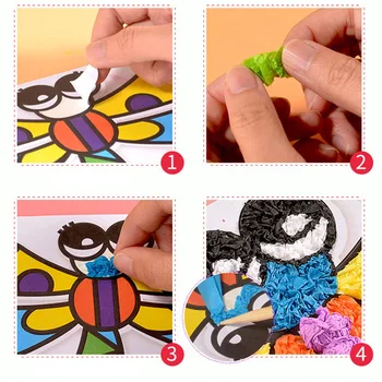 Dieťa 3D HOBBY Ručné Kreslenie, Maľovanie a Predstavivosť Školenia Hračka Nálepky Maľované Papierové Hračky Tvorivosti Kit Ideálne Deti Darček