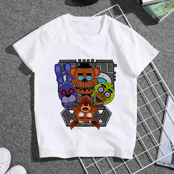 Dieťa 3D Päť Noc V Freddy Fnaf T -Shirt Deti Cartoon Printed Tee Košele t tričko pre chlapcov/ dievčatá bavlnené oblečenie, Streetwear