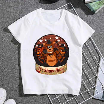 Dieťa 3D Päť Noc V Freddy Fnaf T -Shirt Deti Cartoon Printed Tee Košele t tričko pre chlapcov/ dievčatá bavlnené oblečenie, Streetwear