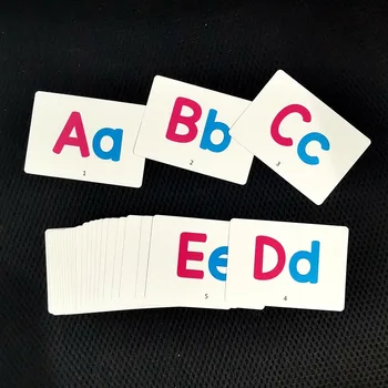 Dieťa angličtiny A-Z Abecedy Karty s Perom Vymeniteľné anglický Vzdelávania Flash Číslo karty Farbu, Tvar Zápas Hra Montessori Výchovy