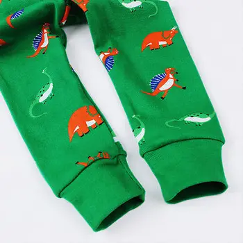 Dieťa Chlapec Dievča Dinosaura Oblečenie, Pyžamo Nastaviť Dieťa Odev Sleepwear Domáce oblečenie Zelená Farba 1-7T