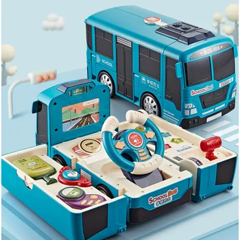 Dieťa Deformácie Autíčko Baby Simulácia Autobus Školský Autobus Chlapci Zotrvačnosti Vzdelávacie Multifunkčné Auto Závodná Simulácia Hračka