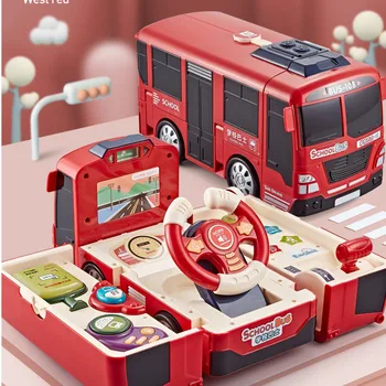 Dieťa Deformácie Autíčko Baby Simulácia Autobus Školský Autobus Chlapci Zotrvačnosti Vzdelávacie Multifunkčné Auto Závodná Simulácia Hračka