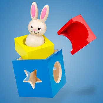 Dieťa Drevené Puzzle Boxy Králik Magic Box Hračky Pre Deti Montáž Stavebné Bloky Vzdelávacie Narodeninám Doprava Z RUS