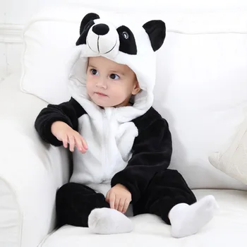 Dieťa Remienky Panda Novorodenca Oblečenie, Baby, Dievčatá, Chlapcov Romper Dojčenské Oblečenie Zimné Jumpsuit Batole Detské Súpravy Jednorožec Pyžamá