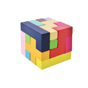 Dieťa Vzdelávacie Hračky Bloky Dreva Vzdelávania Tetris Bloky Tangram List Stavebné Bloky Deťom Drevené Hračky Pre Deti Darček