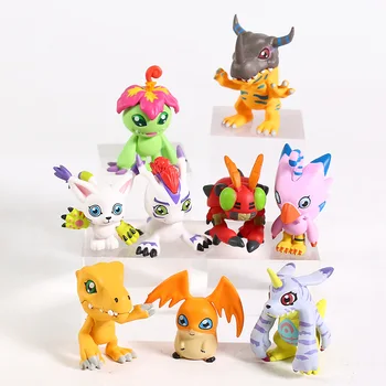Digimon Dobrodružstvo Agumon Gabumon Palmon Gomamon Patamon Tailmon Údaje Dekorácie, Hračky, Bábiky 9pcs/set